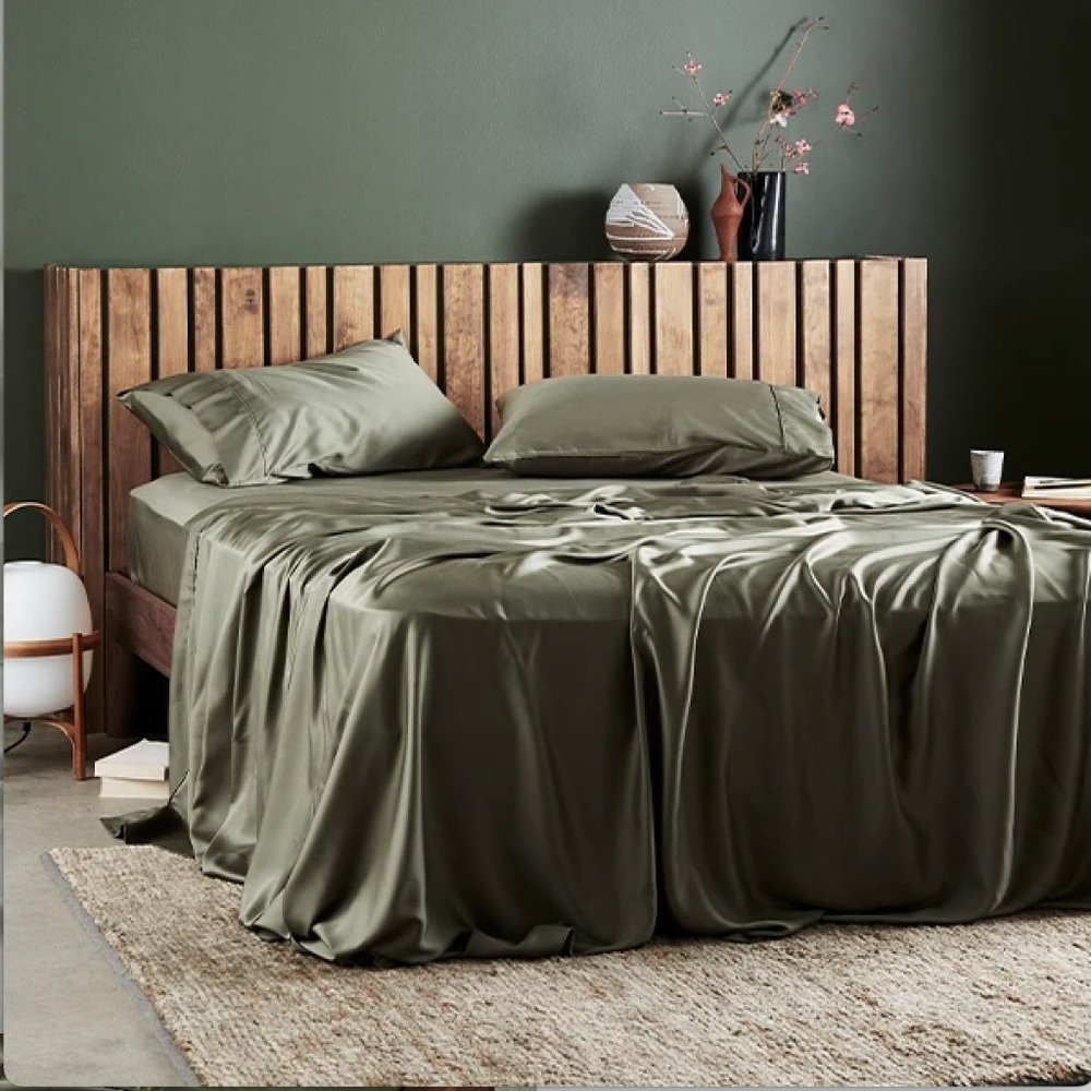 Ettitude moss green sheets